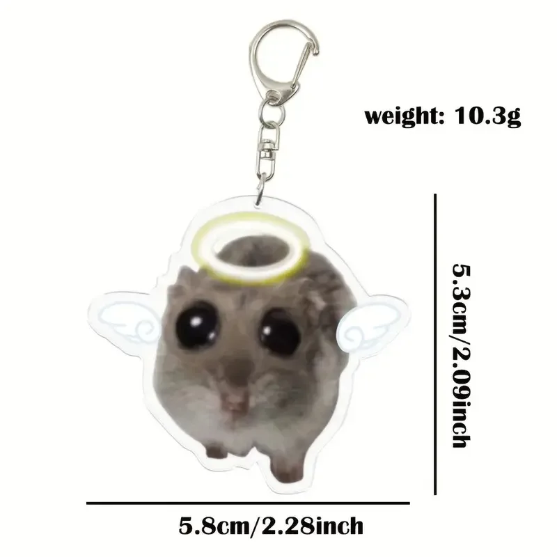 

Милый брелок Fun Meme Im Just A Girl Sad Hamster Брелки для аксессуаров Сумка Очаровательный забавный кулон Брелок Ювелирные изделия Подарок фанатам