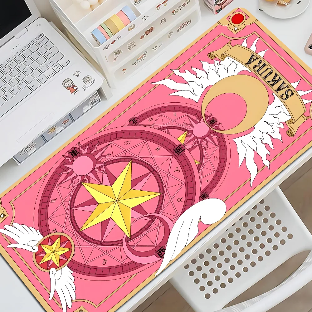 Большой утолщенный коврик для мыши с аниме Cardcaptor Sakura Design Размер XXL игровой