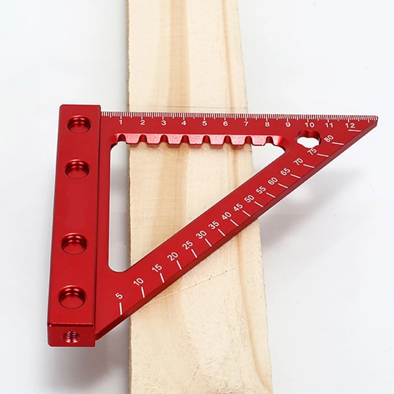 

Aluminum Alloy Woodworking for TRIANGLE Ruler with Doble-Sided Scale Carpentry Square Diy Right Angle Ruler Carpentry Tool