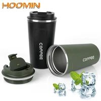 hoomin double stainless steel coffee mug car thermos mug thermo cafe for tea water coffee 380510ml leak_proof travel thermo cup
