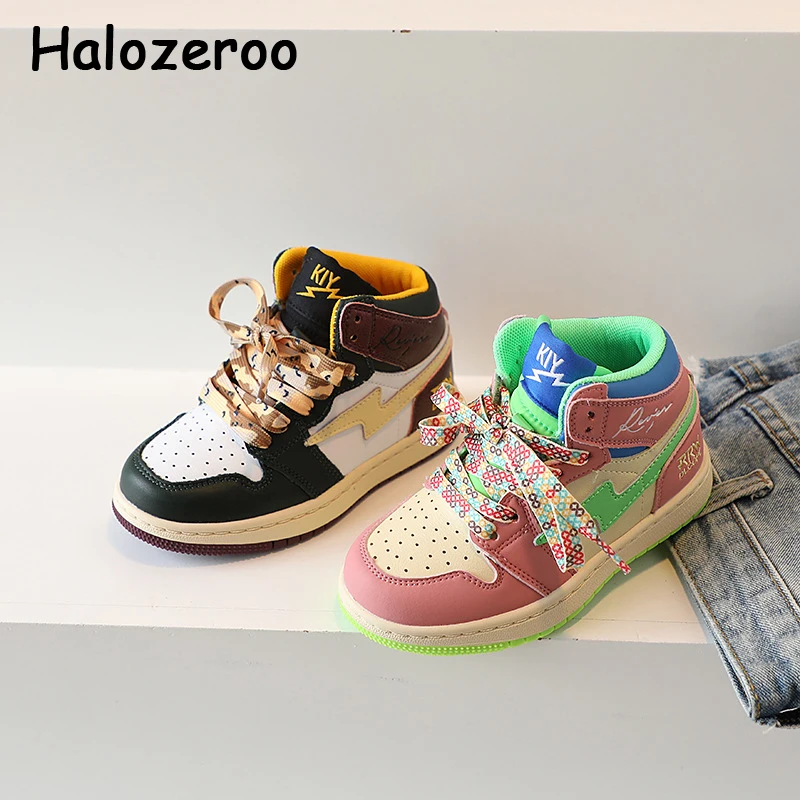 

Kids Sport Sneakers Baby Girls Black High Top Shoes Children Chunky Sneakers Boys Brand Casual Sneakers Trainers New For Autumn