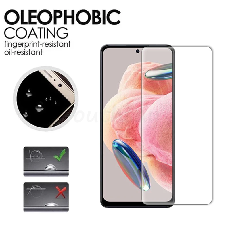 4PCS Tempered Glass For Xiaomi Redmi Note 12 Glass Screen Protector Film For Redmi Note 12 Pro Plus Glass HD Flim Redmi Note 12