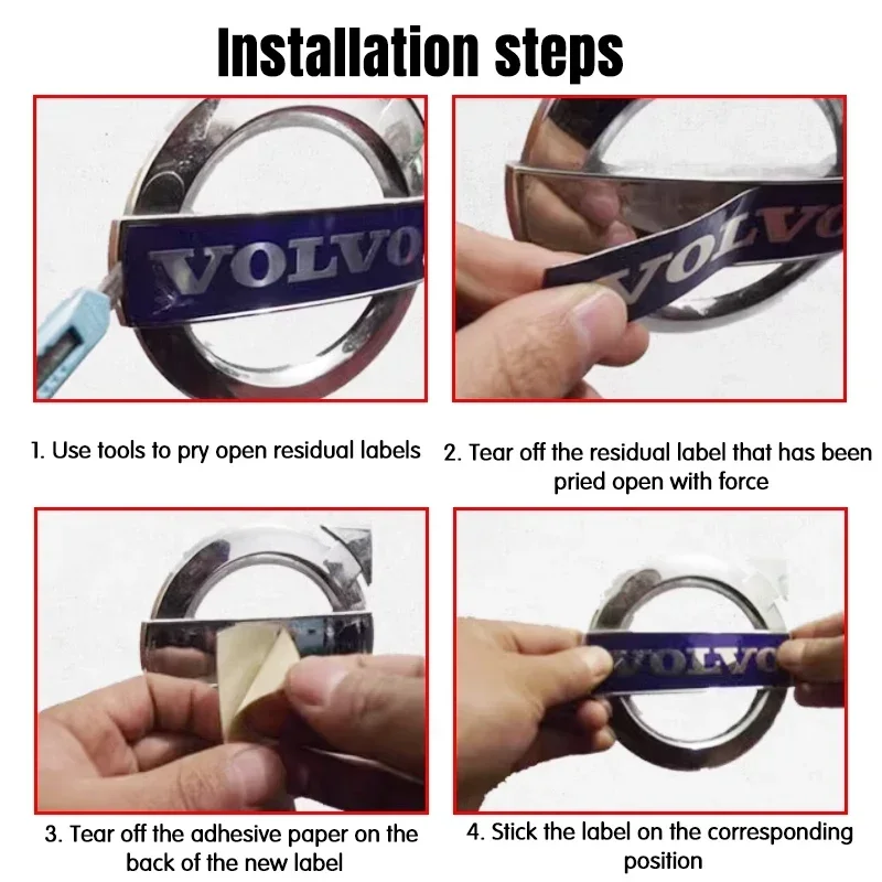 Для Volvo XC90 V90 V60 XC60 V40 S80 S60 S90 передний задний багажник значок наклейка рулевое