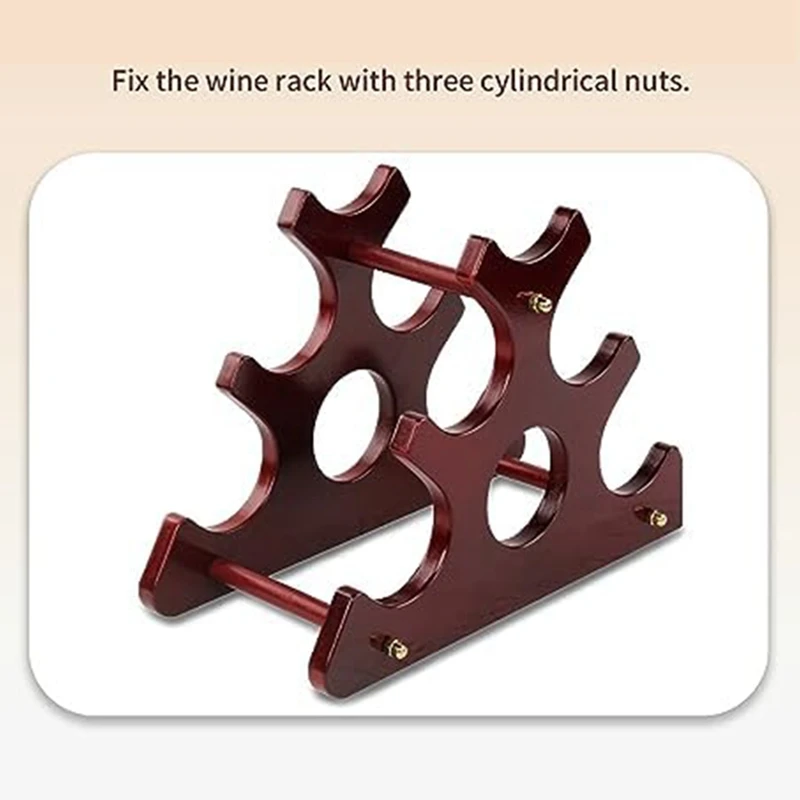 Отдельно стоящая винная полка 6-бутылочная подставка держатель для хранения вина