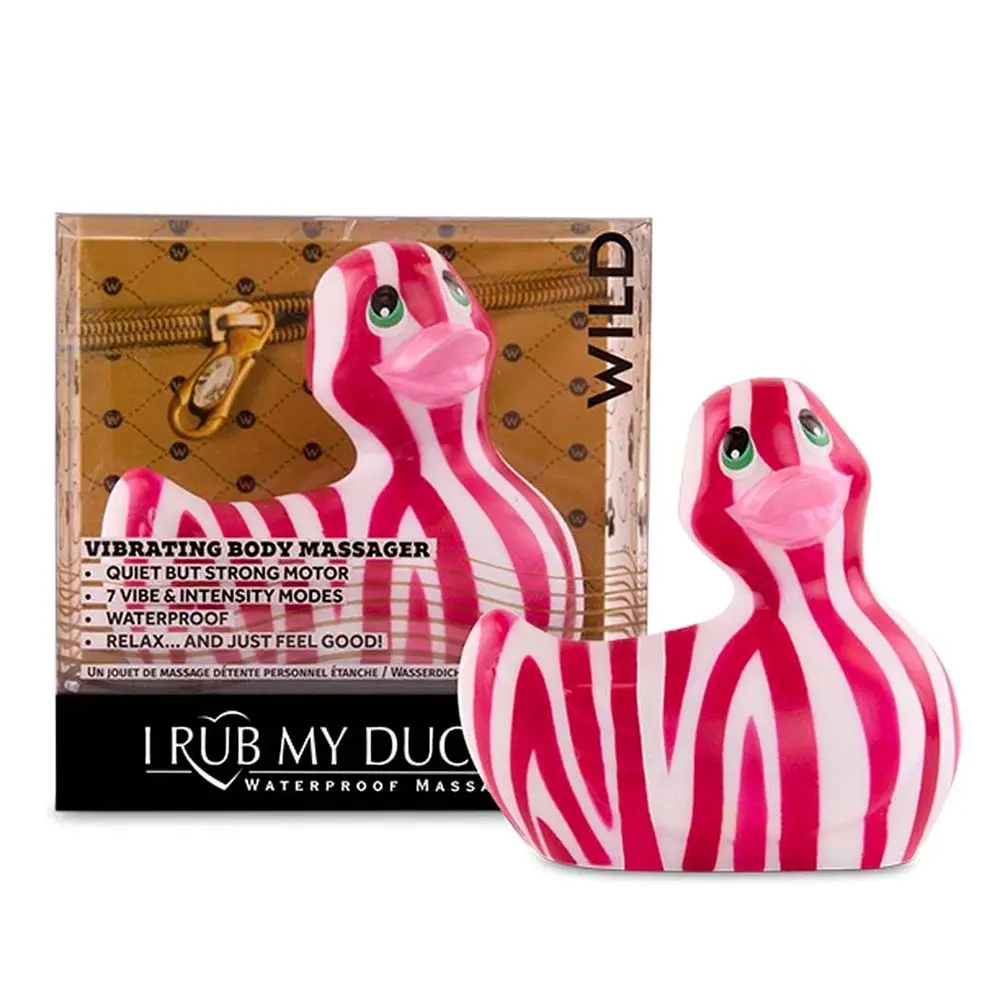 Вибратор-уточка I Rub My Duckie Дикий Розовый Тигр |