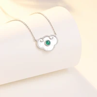 new s925 sterling silver ruyi chalcedony necklace ins womens fashion simple style niche high quality temperament sweater chain