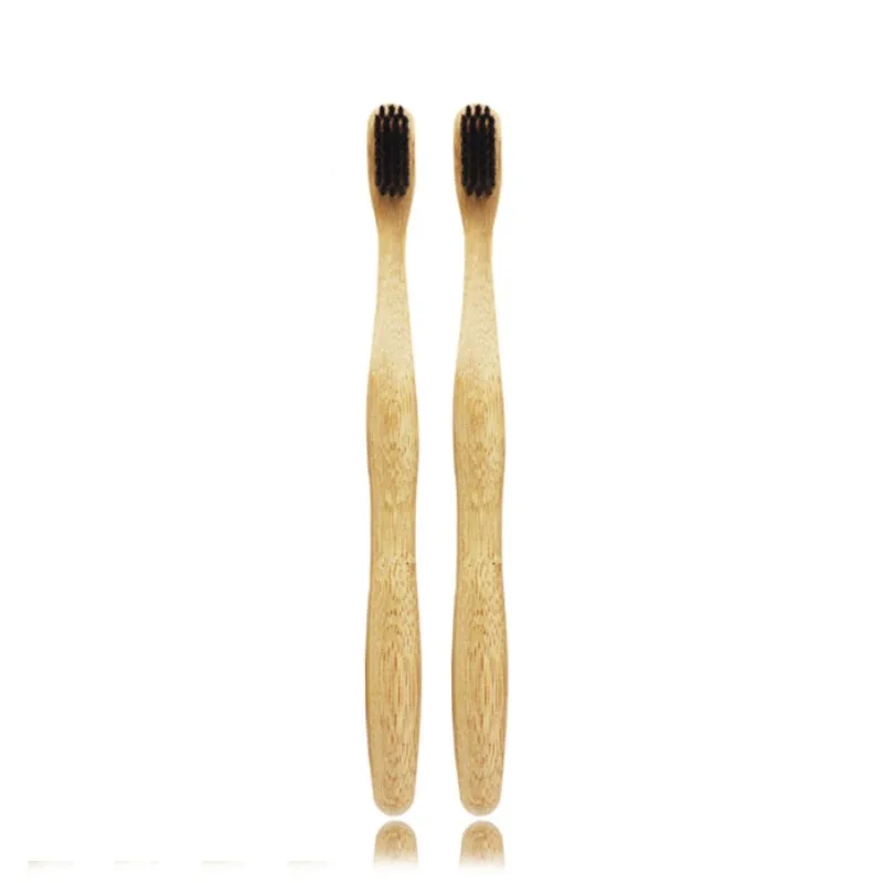 

2 Pcs/Lot Adult Bamboo Toothbrush Soft Bristle Eco-friendly Portable Sealed Packing Oral Care Dental Cleaning For Travel