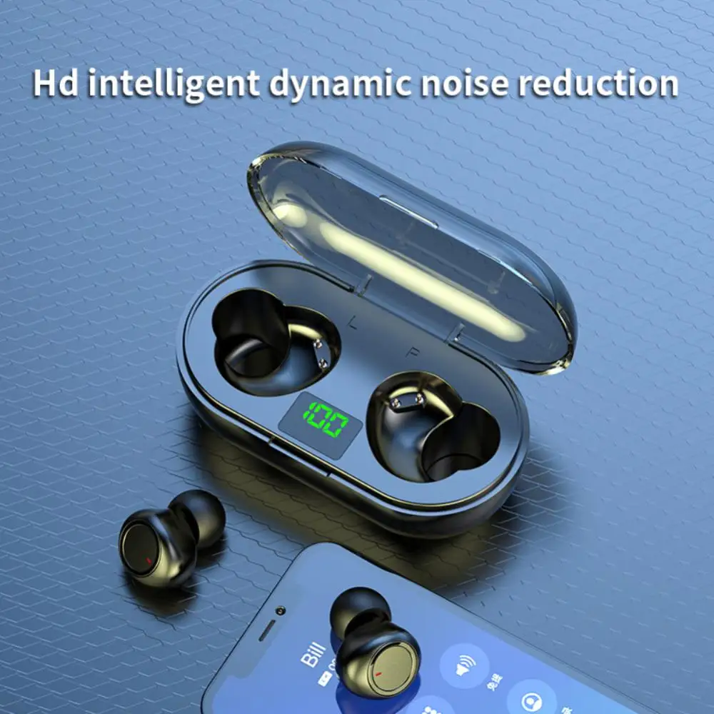

Y60 Bluetooth Earphone Outdoor Sports Wireless Headset 5.0 With Charging Bin Power Display Touch Control Headphone Earbuds