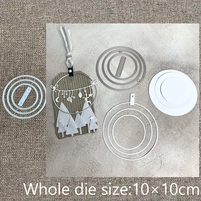 

New Design Craft Metal stencil mold Cutting Dies circle tags decoration scrapbook die cuts Album Paper Card Craft Embossing