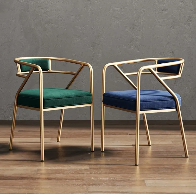 

Modern Dining Room Furniture Luxury Design Backrest Velvet Upholstery Dining Chairs for Home Restaurant