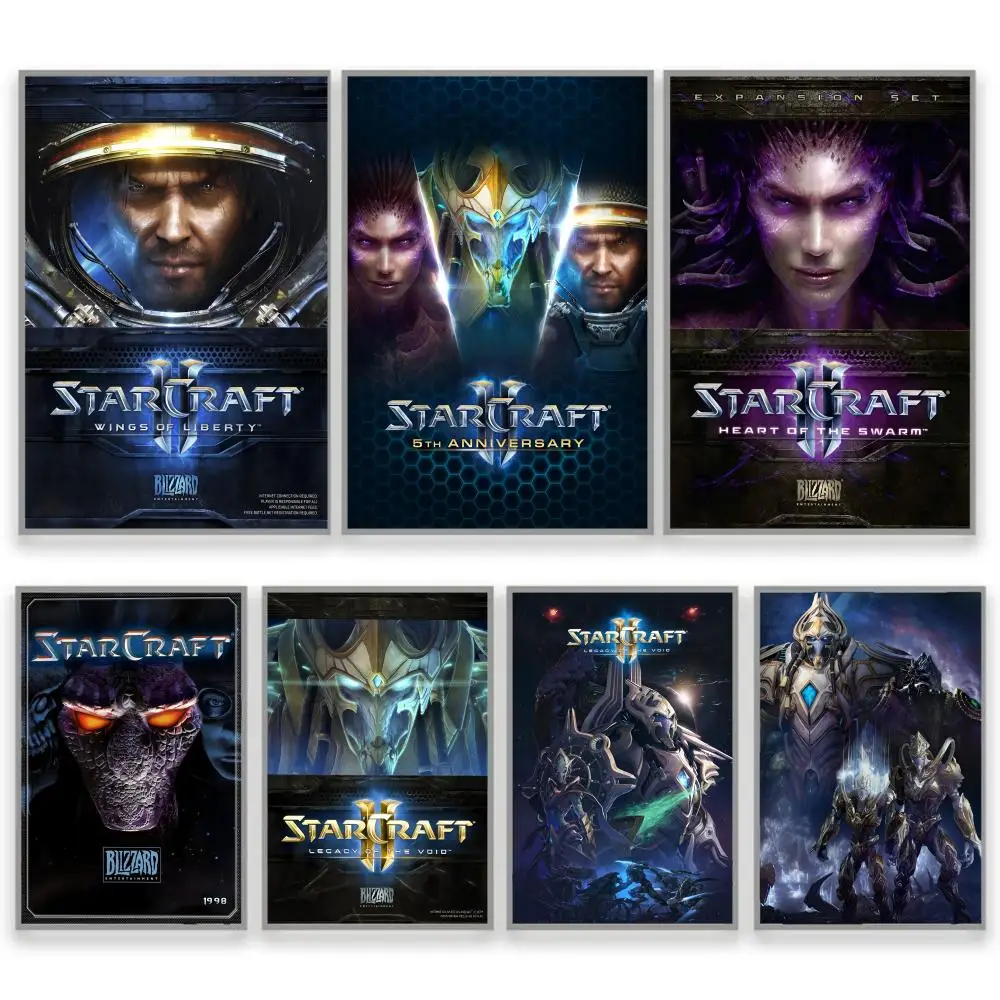 Фото Игра S-StarCraft 2, постер, художественная живопись, постер с принтами, украшение для дома, спальни, гостиной, подарок №1