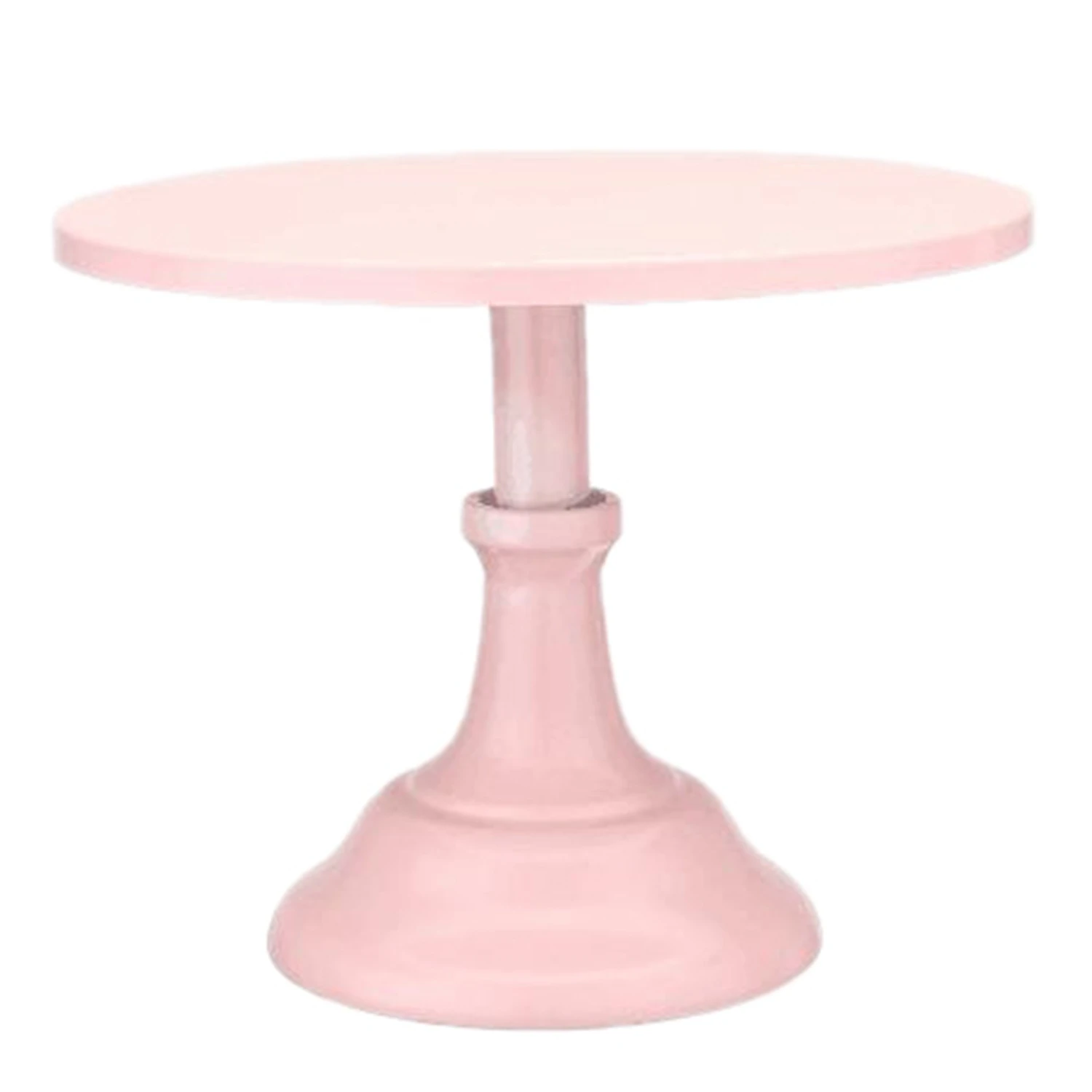 

Metal Iron Cake Stand Round Pedestal Dessert Holder Cupcake Display Rack Bakeware for Birthday Wedding Party (Pink)