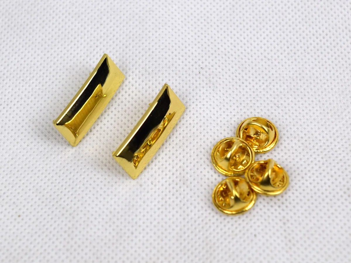 Копия армии США военный секундный лейтенант Золотой металлический значок