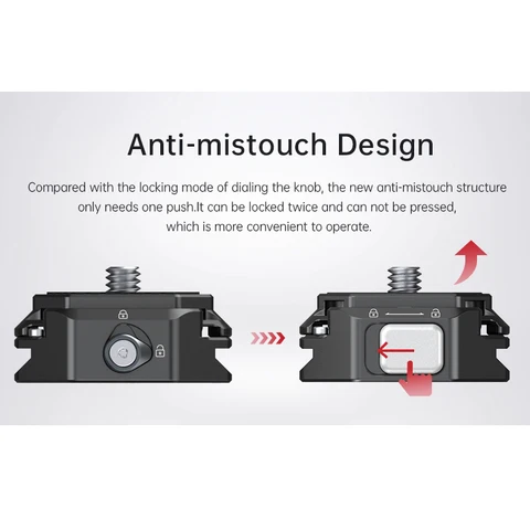 FALCAM F38 Быстросъемная база с несколькими отверстиями Быстросъемная система База с резьбой 1/4" и 3/8" для штатива-монопода-стабилизатора