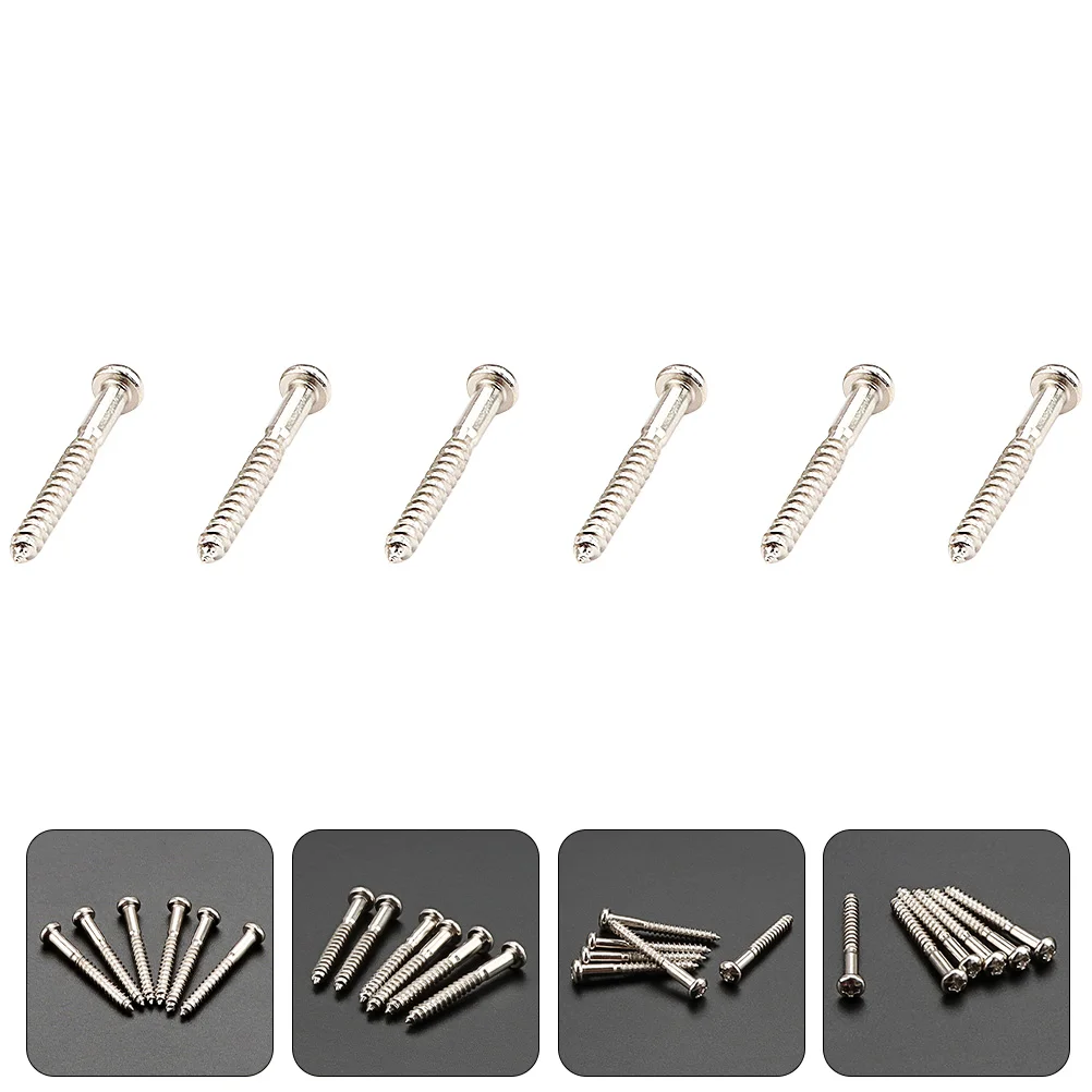 

6 Pcs Locking Screw Guitar Replacement Bridge Screws Fixing Bass Accessories Electric Stainless Steel Tremolo System