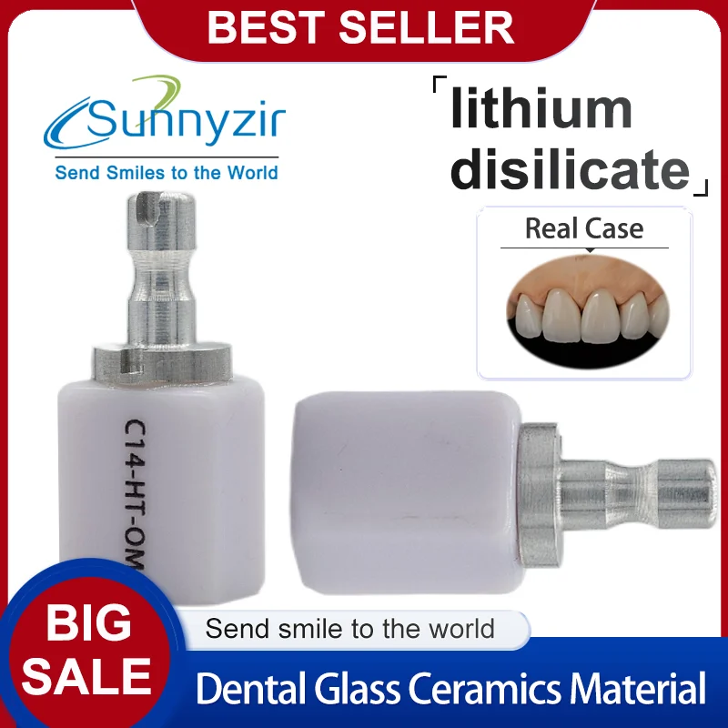 

Sunnyzir Lithium Disilicate HT/LT Cerec Blocks Glass Ceramic C14 Emax Crown Material for Sirona MCXL Cad Cam In Dental Lab