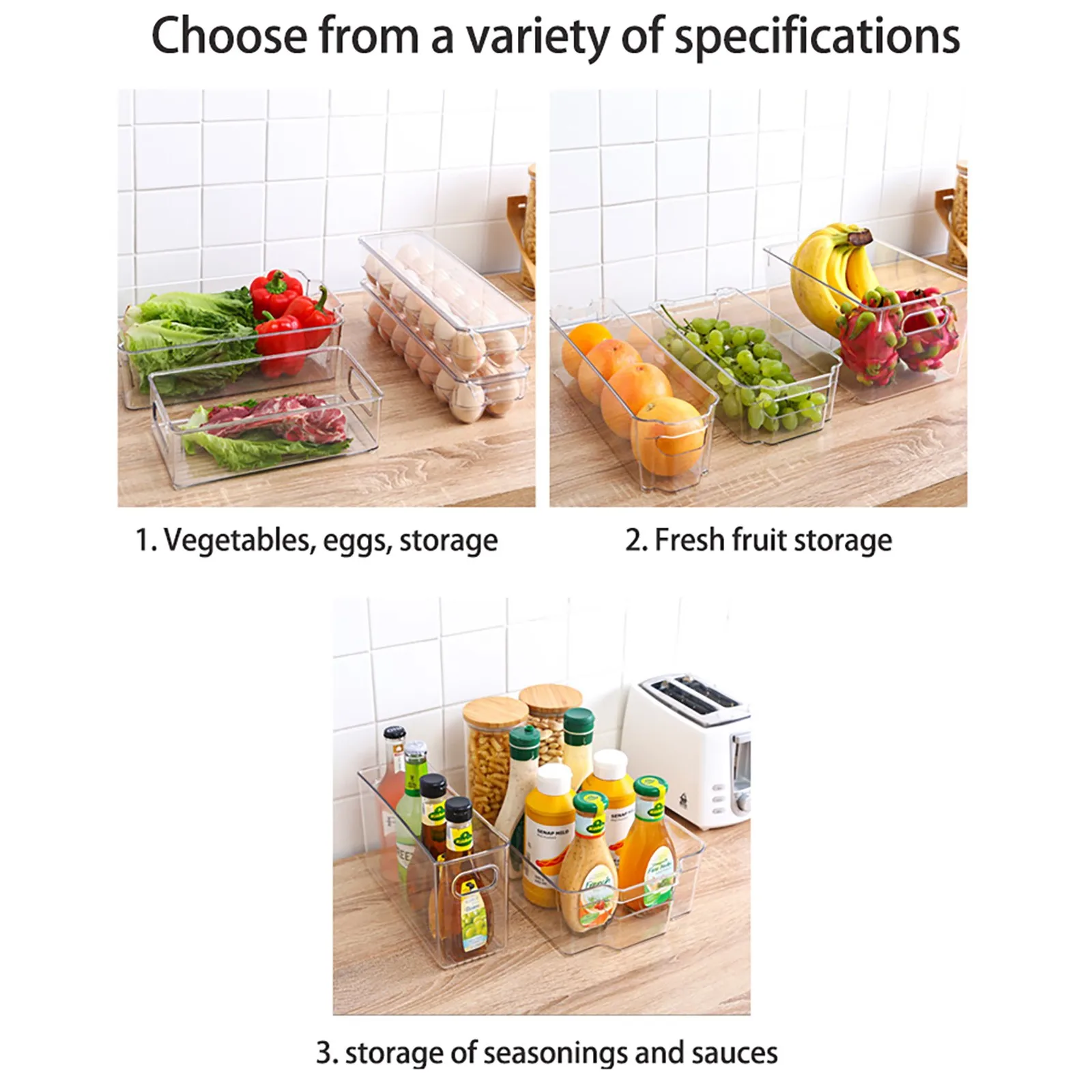 

Прозрачный контейнер для хранения продуктов, с ящиком