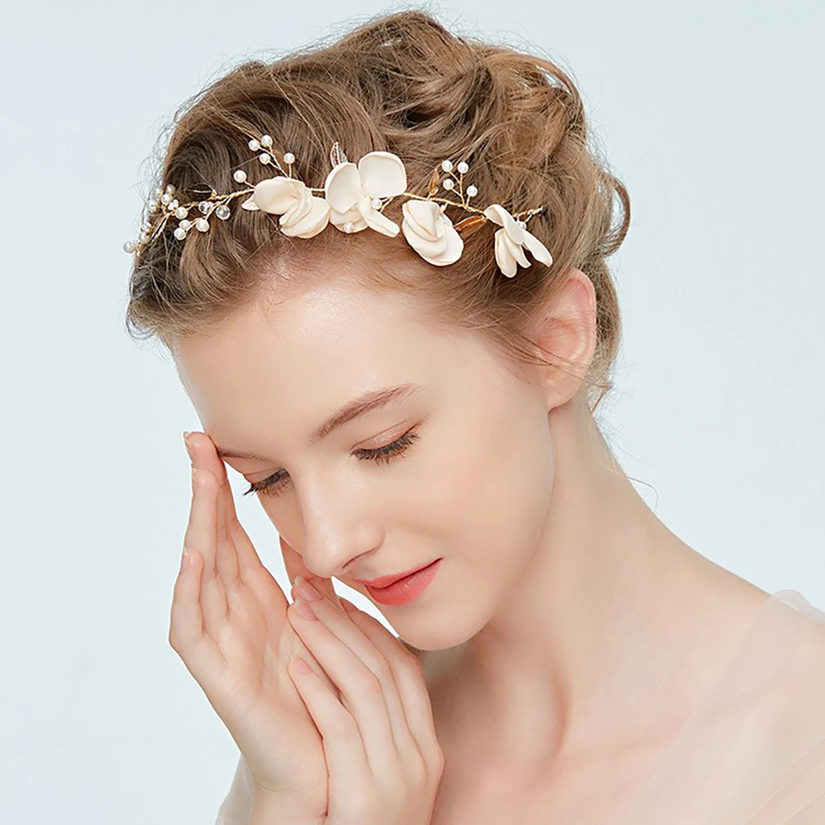 Дамское модное свадебное украшение из искусственного жемчуга, цветочное украшение, платья подружки невесты ручной работы, ювелирные украшения, аксессуары для подарка