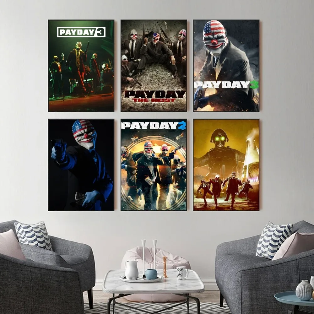 Игровой Постер P-PayDay Винтажная Настенная Художественная Декоративная Наклейка