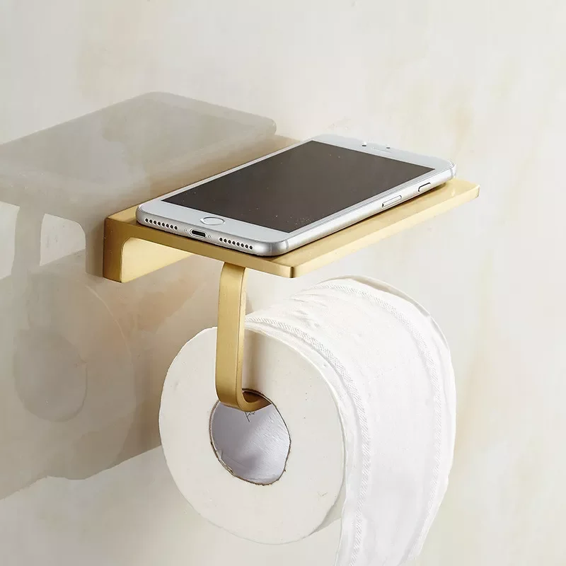 

Brass Toilet paper holder Tissue holder Gold WC Paper Roll Rack Kitchen Roll Holder Bathroom Hardware
