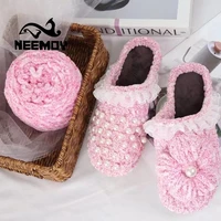 neemoy 3pc soft snowflake color cotton blends polyester blended chenille wool yarn chunky for hand knitting diy crochet scarf