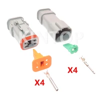 1 set 4 pins dt04 4s e008 car plastic housing sealed connector dt04 4p e008 automobile electric cable waterproof socket