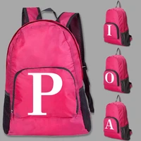backpacks 2022 women foldable sports daypack white letter print schoolbag men ultralight portable hiking mountaineering backpack