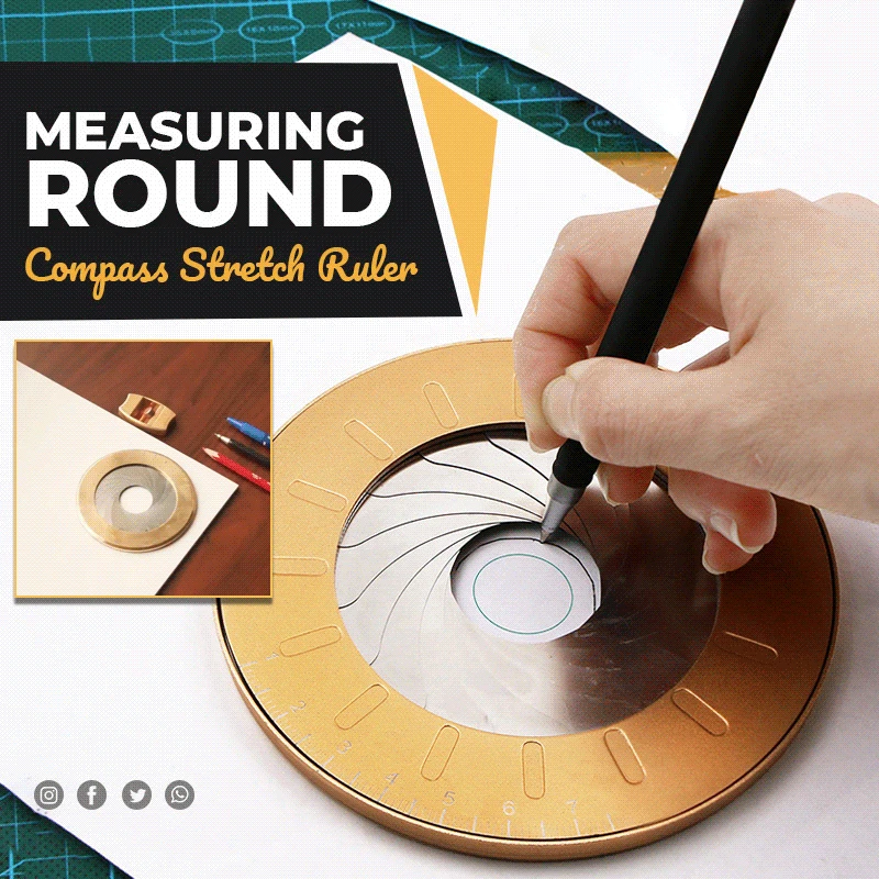 Adjustable Circle Drawing Ruler Tool 304 Round Compass Stretch Ruler Woodworking Professional Tool For Drawing Measuring Gauging