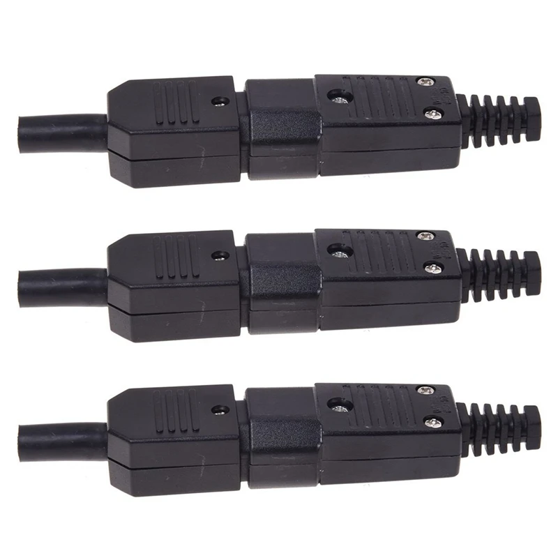 

3X 250V 10A Power Connector IEC 320 C14 Plug To C13 Socket