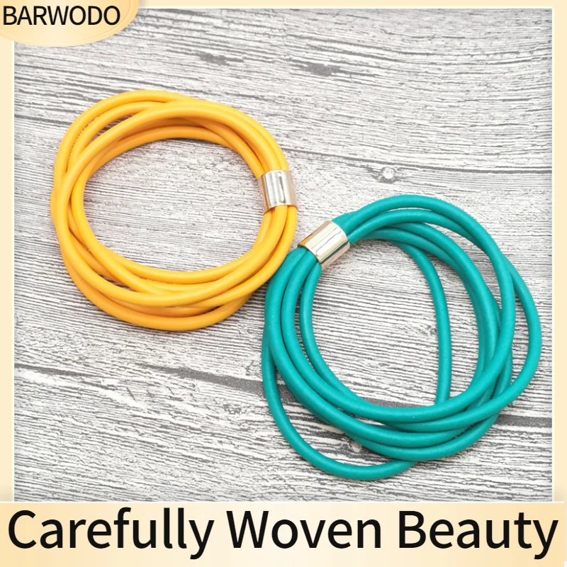 Браслеты-подвески BARWODO для женщин, роскошный дизайн, резиновая цепочка, эластичный браслет, бохо ювелирные изделия, подарок друзьям на свадьбу.