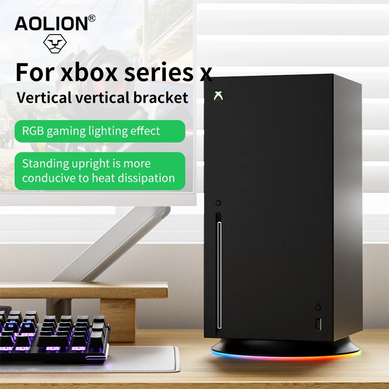 Новинка для Xbox Series X Host RGB Вертикальная охлаждающая подставка-держатель с