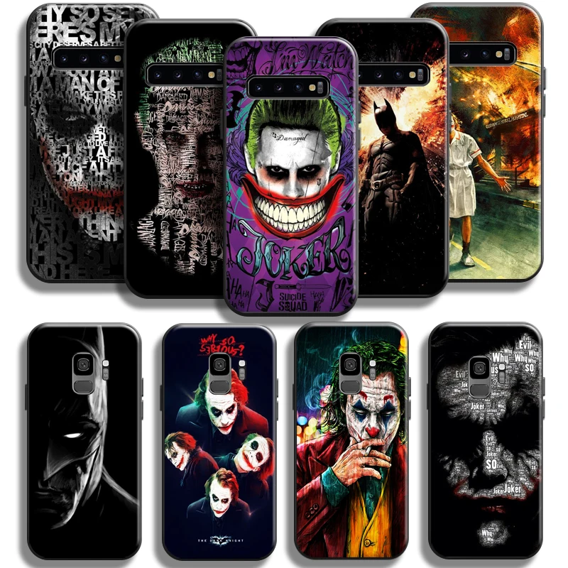 

Marvel Bat-Man Joker Clown Phone Case For Samsung Galaxy S10 5G S9 S8 Plus S10 Lite S10E Funda Coque Soft Black Liquid Silicon