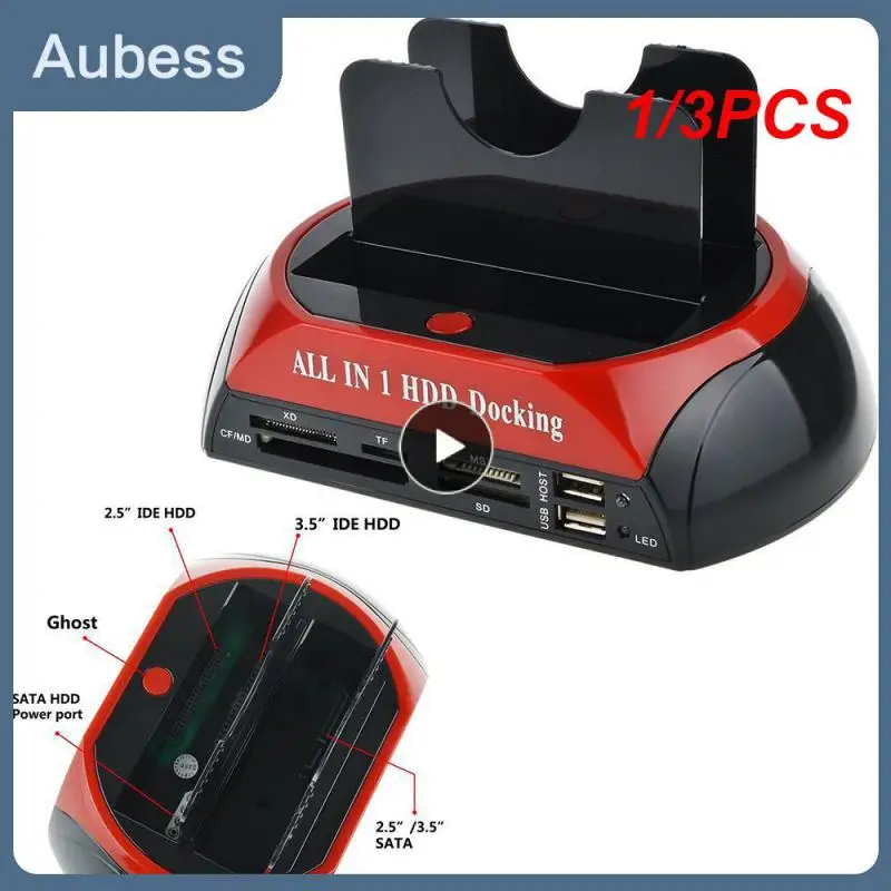 

1/3PCS All in 1 Hdd Docking Station SATA to USB 2.0/3.0 Adapter For 2.5/3.5 Hard Disk Drive Docking Station Hard Enclosure