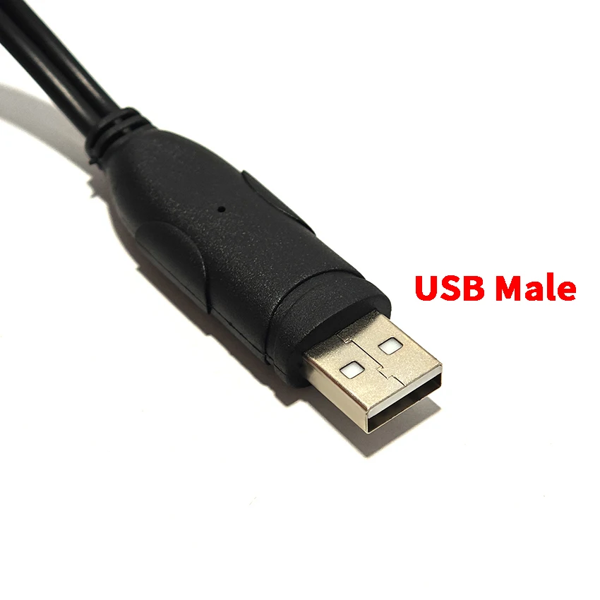 Фото Кабель-адаптер USB (штекер) - PS/2 (двойное преобразование) MD6*2, USB в интерфейс PS/2, для мыши и клавиатуры PS2 1/2, удлинительный кабель с круглым разъемом №2