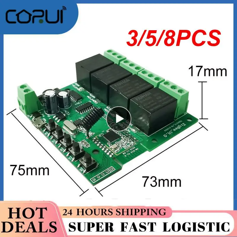 

3/5/8PCS Green Smart Light Controller Mqtt Protocol Relay Module Intelligent High Quality Rf Receiver For Alexa Google Assistant