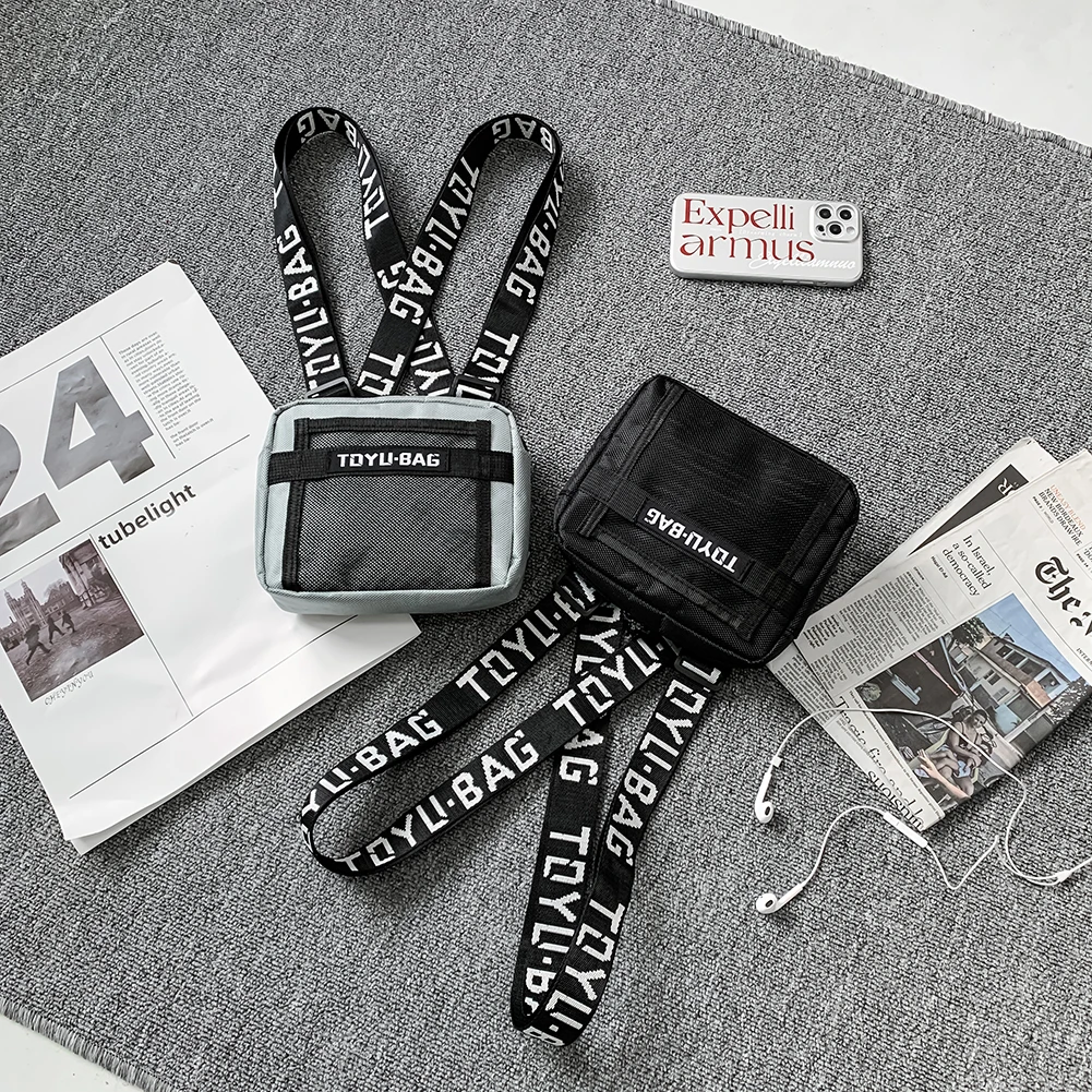 

Adjustable Women Men Vest Fanny Pack for Outdoor Hip Hop Streetwear Travel for Husband Birthday Festival Present