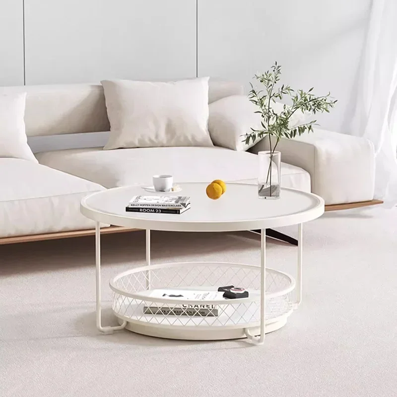 Круглые белые журнальные столики в скандинавском стиле современный дизайн