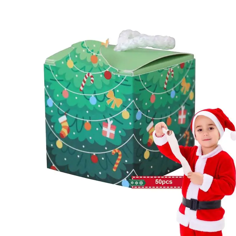 

Christmas Cookie Gift Boxes 50pcs Cardboard Christmas Gifts Box Portable Seasonal Decors For Mini Toys Hair Accessories Candy