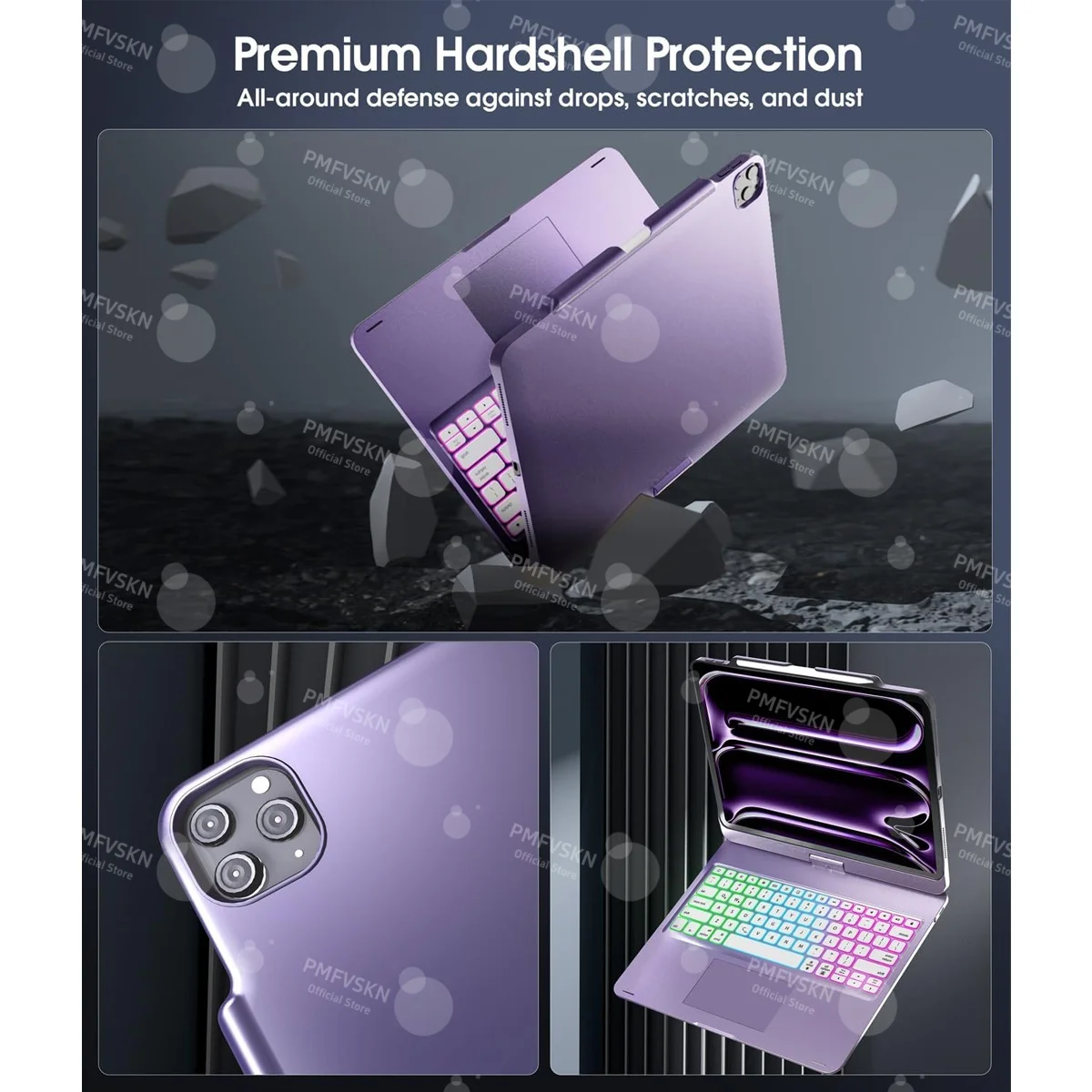 Новый 360 °   Вращающийся чехол-клавиатура Magic Keyboard для iPad Air 13 дюймов M4 2026, M3, M2 Pro 13, M5, M4, чехол для планшета iPad Pro 12.9 2018-2022 (art.: 3920dbcdc96a3) - 3920dbcdc96a3
