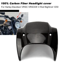 motorcycle real carbon fiber windshield front headlight fariing cover for harley v rod vrod v rod vrsc vrscdx nightrod 2012 2017