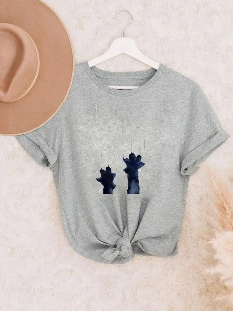 

Summer T Clothing Print Graphic Tee Fashion Short Sleeve Casual T-shirts Clothes Women Female 90s Sweet Trend Lovely Style Cat