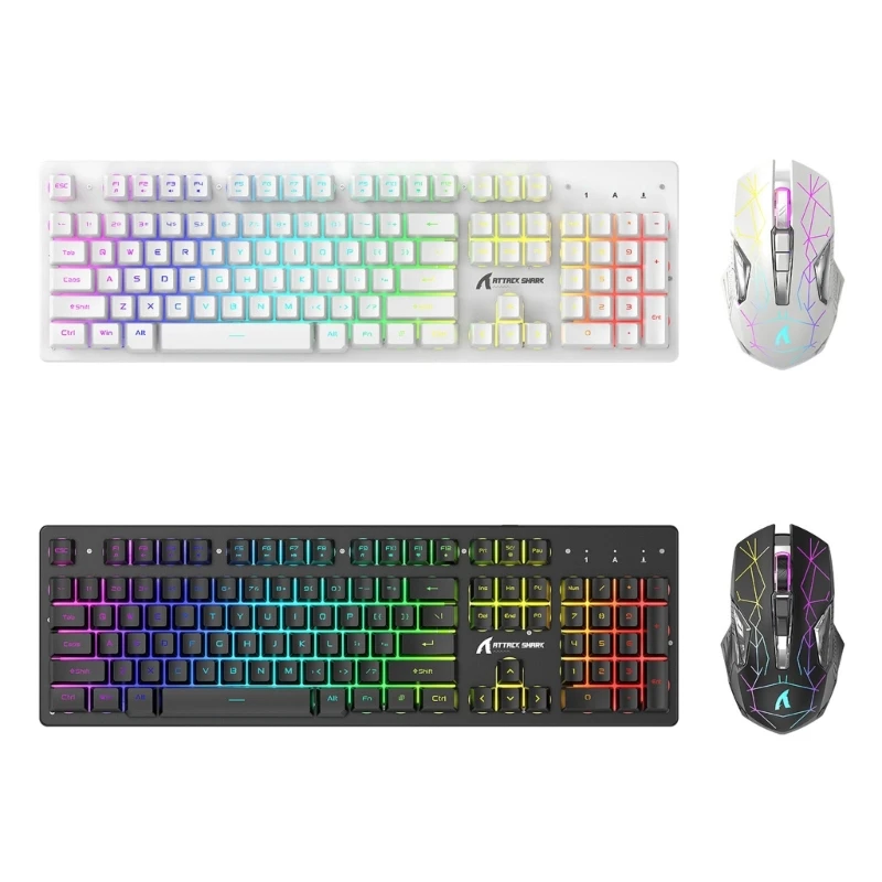 

Gaming Keyboard And Mouse Wireless Gamer Keyboard USB Keyboard With RGB Backlit Keycaps Ergonomic For Game Computer PC