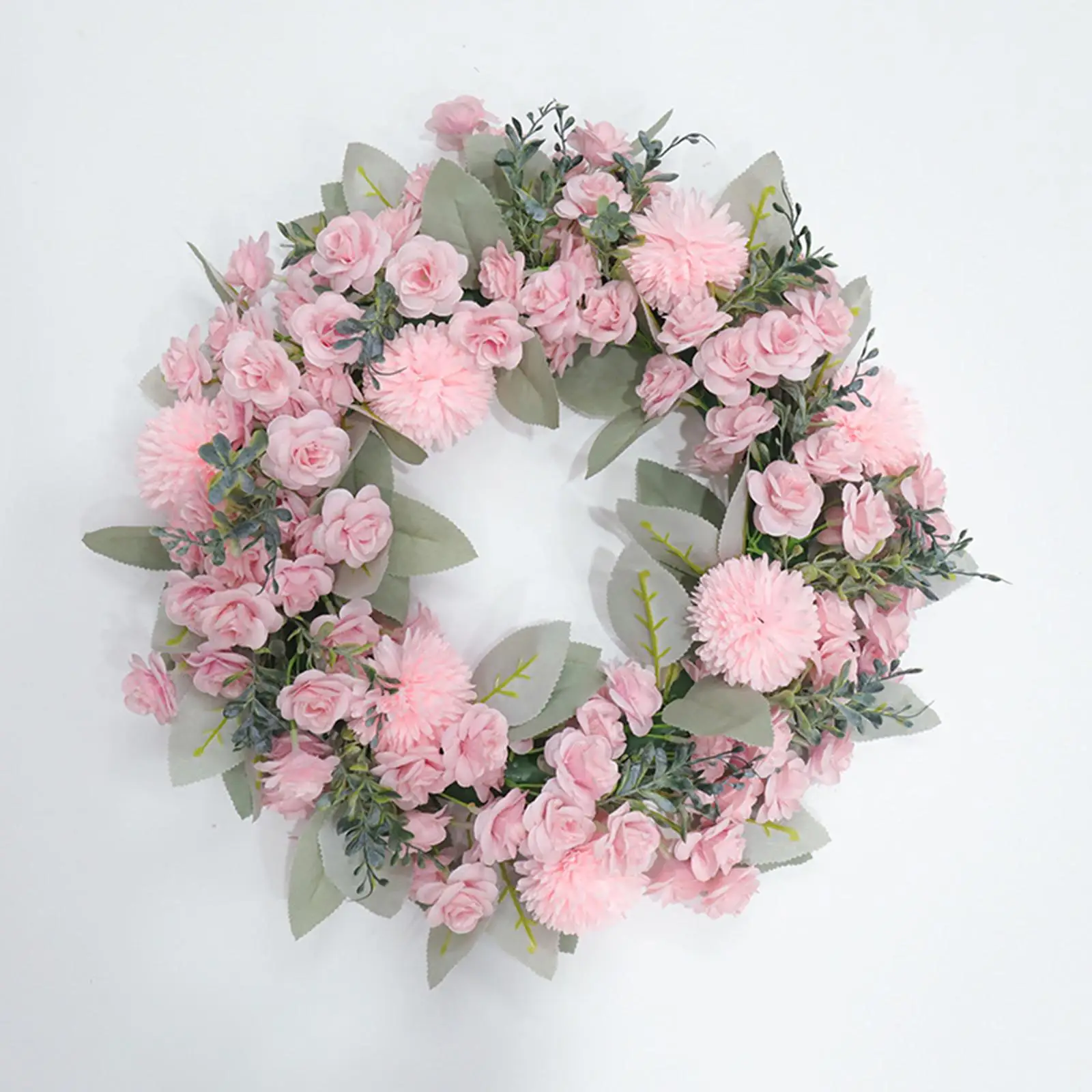 

Rose Artificial Floral Wreath Garland Rattan Ring Decoration Photography Props for Wedding Wreath Hanging Home Door Decoration