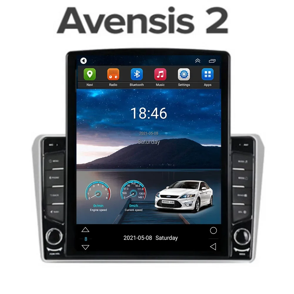 

9,7 "Android 12 для Toyota Avensis T250 2 II 2003 2004 05 2006-2009 Tesla тип автомобиля Радио Мультимедийный видеоплеер навигация GPS