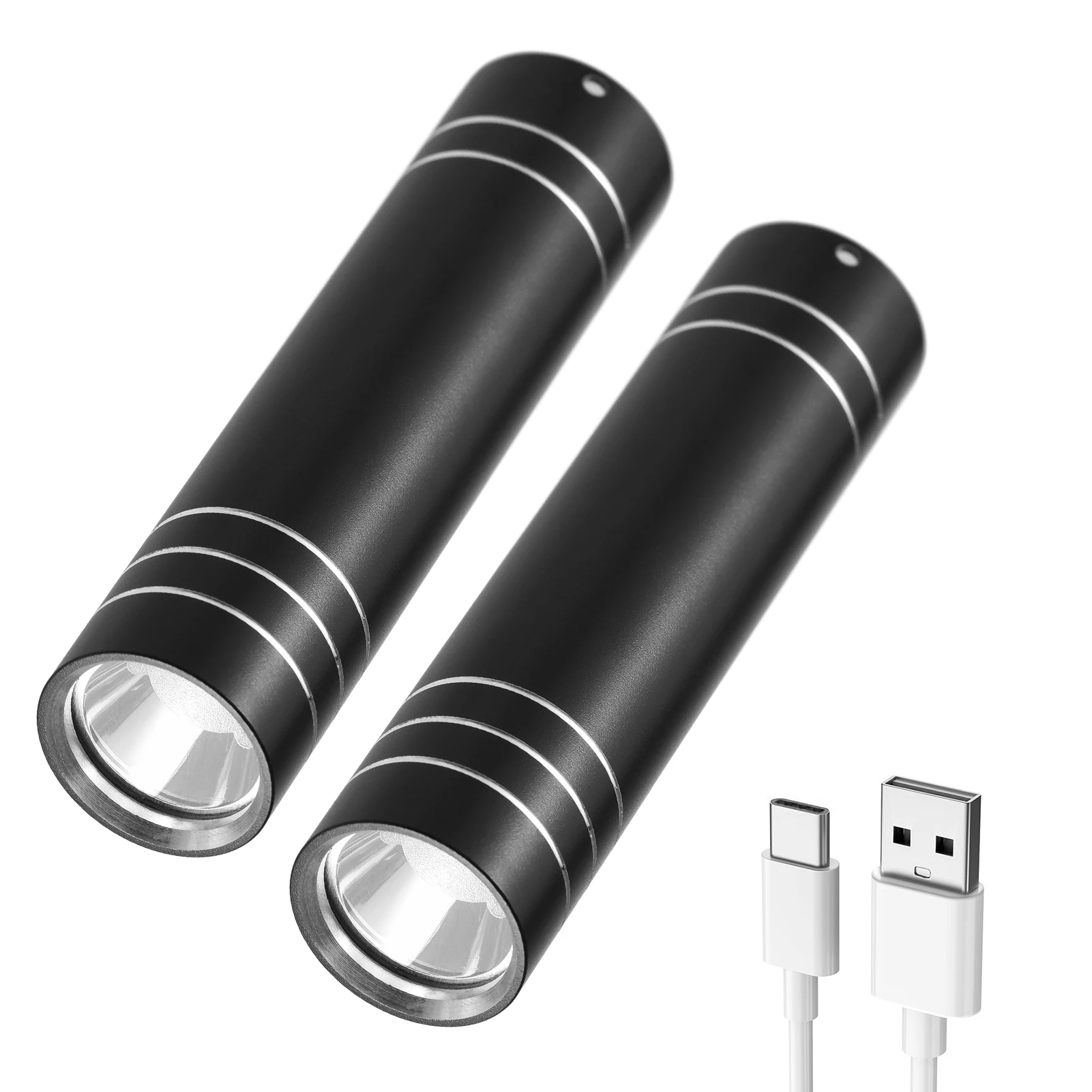 

LED USB Rechargeable Mini Super Bright LED Flashlight Powerful Torch Light for Outdoor Camping Reading Dog Walking