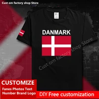 denmark danish t shirt custom jersey fans diy name number brand logo tshirt high street fashion hip hop loose casual t shirt dk