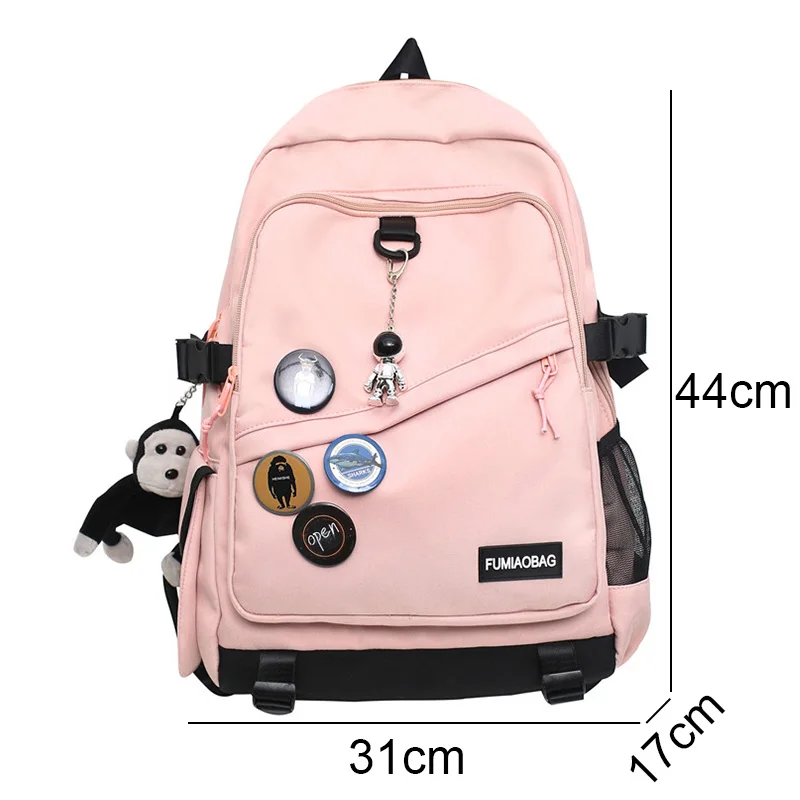 

Cool Fashion Ladies Men Badge Bags Men Ladies Travel Mesh School Backpacks Girls Boys Mesh Student Backpacks Girls College Bags