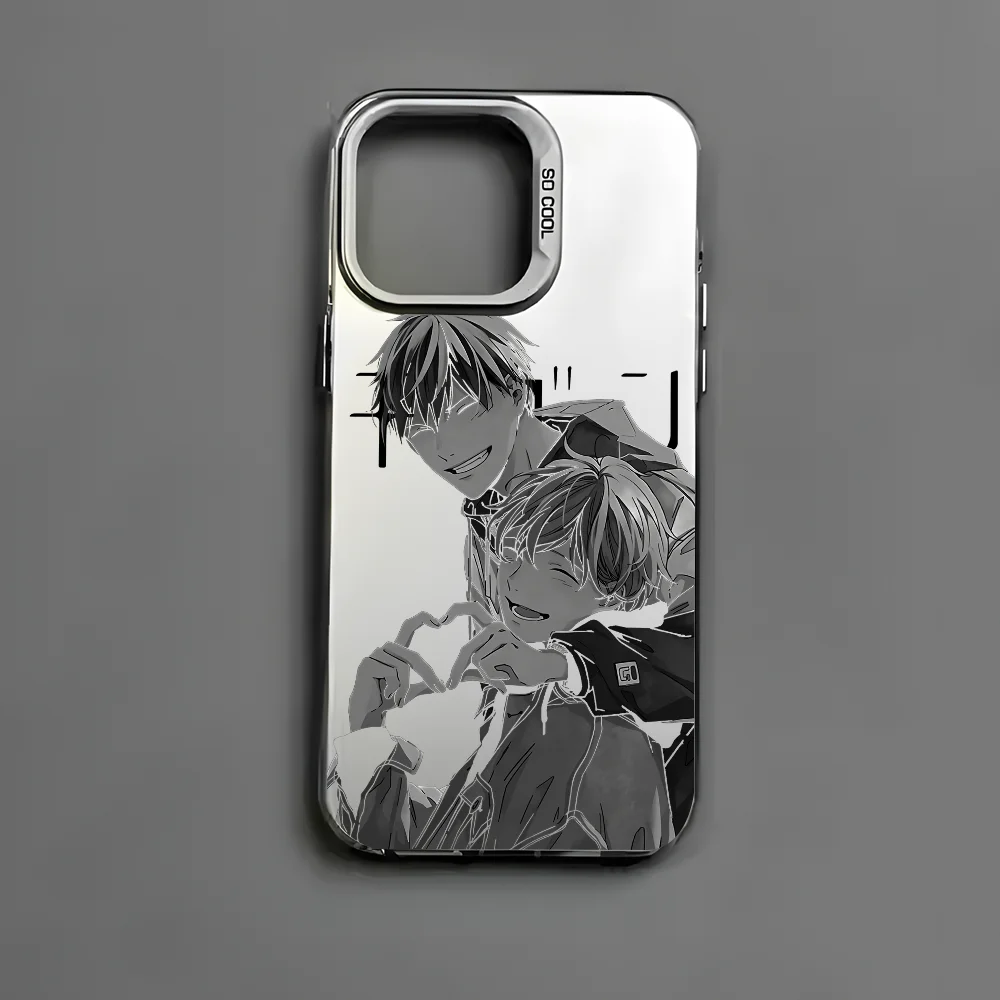 Чехол для телефона G-GivenES LOVE с аниме iPhone 16 15 14 13 12 11 Pro Max черный матовый многоцветный