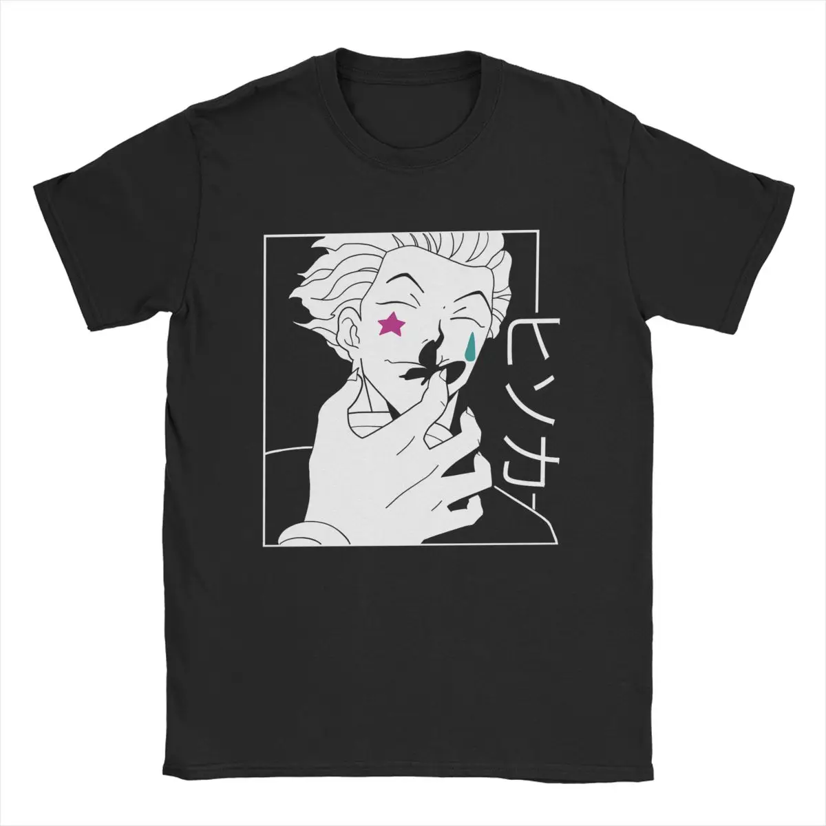 

Men's T-Shirt Hisoka Morow Hunter X Hunter Vintage Cotton Tees Short Sleeve Anime Manga T Shirts Round Collar Clothing Gift Idea