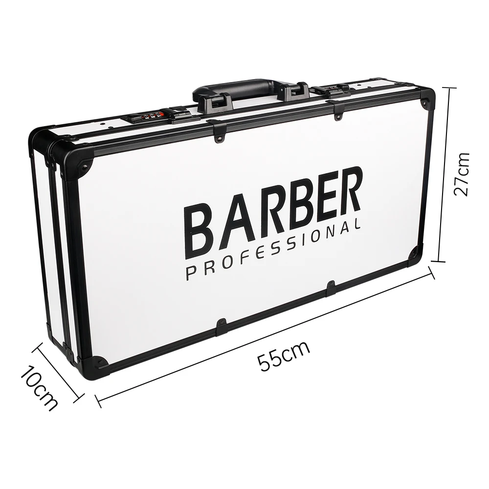 High Capacity Barber Suitcase Barber Hair Scissor Salon Carrying Case Hairdressing Tools Portable Password Lock Storage Box